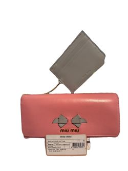Miu Miu Calfskin Wallet with Card Insert