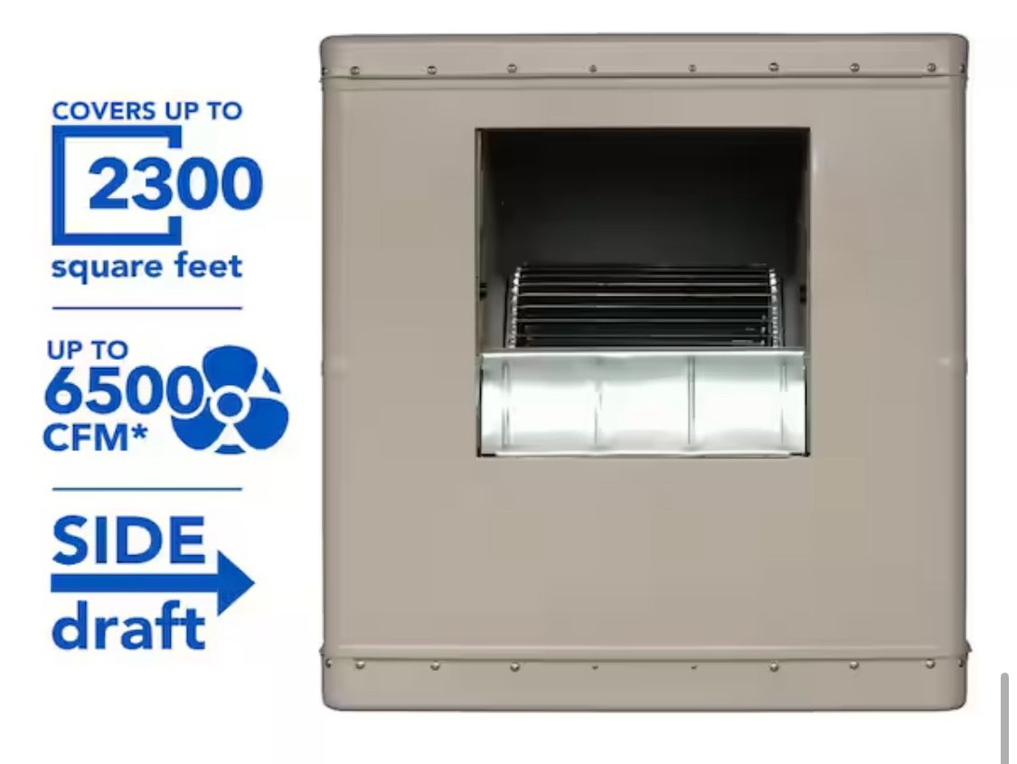 SIDEDRAFT NEW WITH SMALL DENT ON THE SIDE WITH THE PURCHASE OF THIS UNIT MOTOR IS FREE