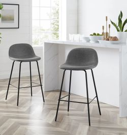 Lillion Upholstered Counter Stool with Medal Frame