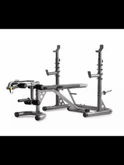 Weider XRS 20 Olympic Workout Bench Independent Squat Rack and