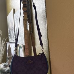 Purple Coach Shoulder Bag 