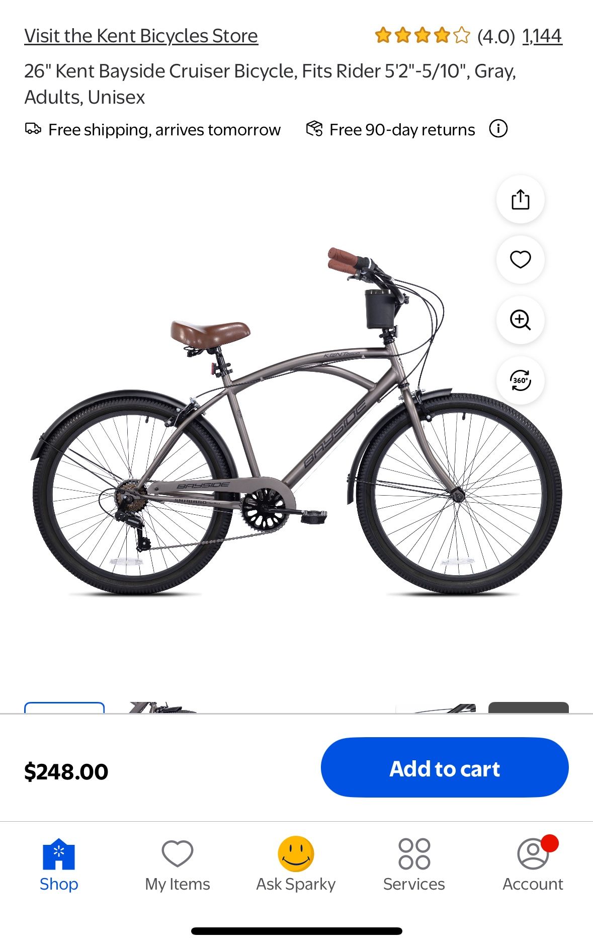 26” Kent Bayside Cruiser Bicycle 7 Speed