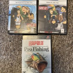 (3)PS2 Video Games: you get, Rapala Pro Fishing, Madden NFL 2005 and Tiger Woods PGA Tour 2005. 