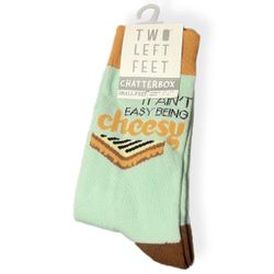 New ‘It Ain’t Easy Being Cheesy’ Adult Crew Socks Women’s Size 5.5-9.5 Men’s 5-8
