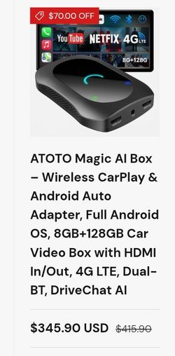 Atoto magic AI box Android Auto Apple CarPlay full Android mini computer