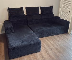 Boneless Black Couch