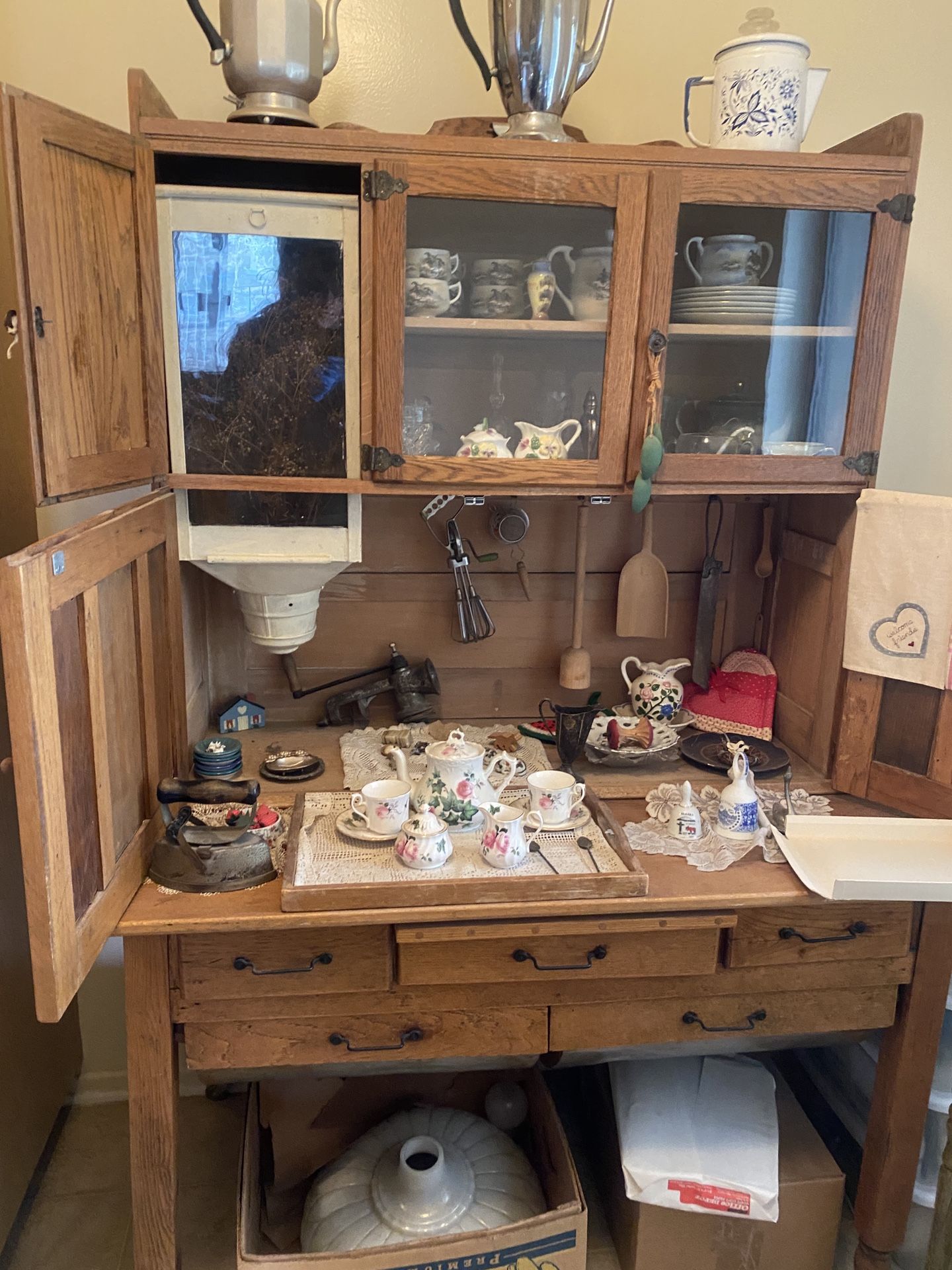 Antique Bakers Cabinet