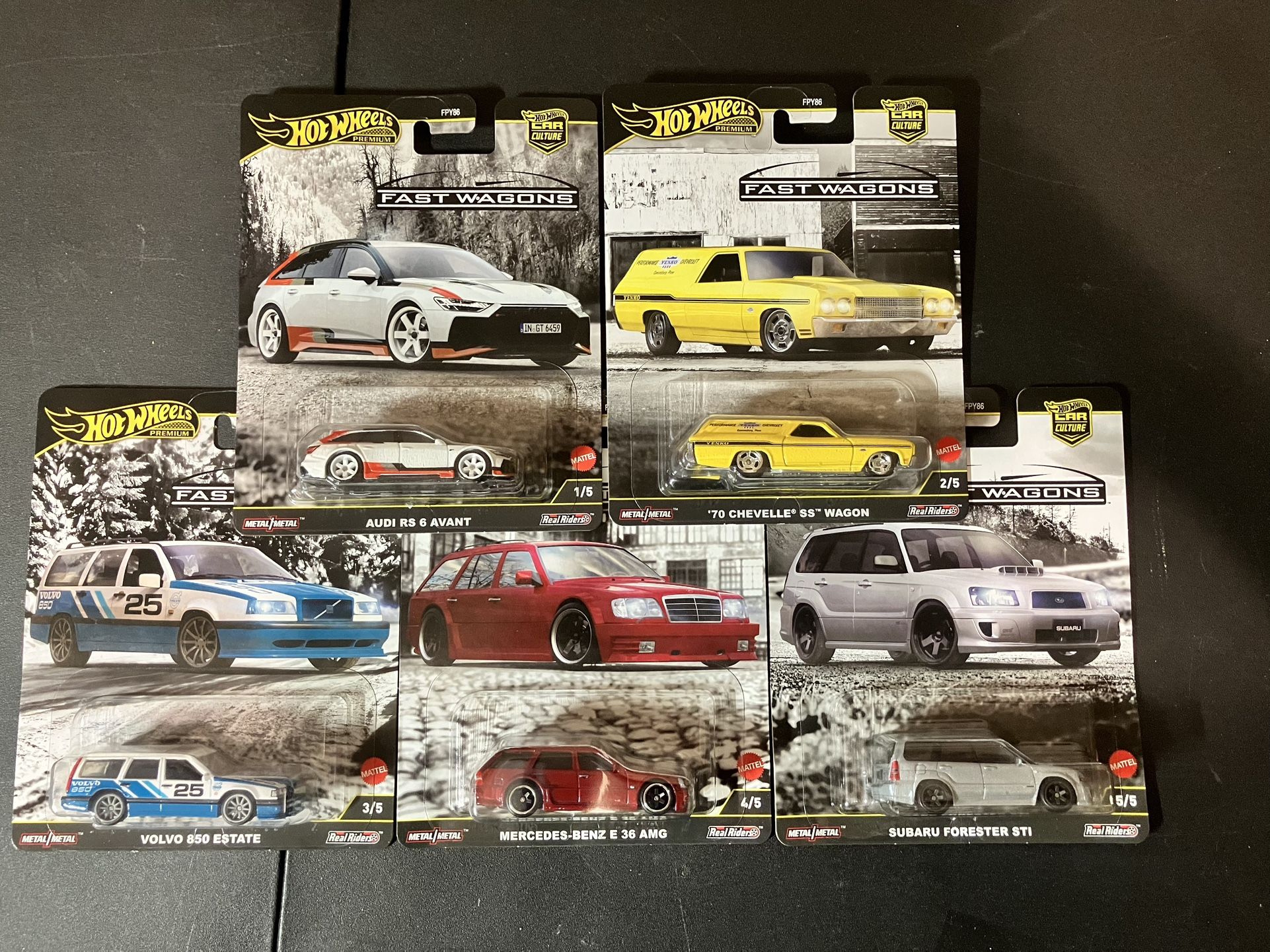 Hot Wheels 2025 Car Culture Fast Wagons - Set of 5