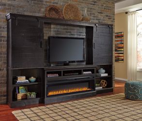 NEW Ashley Furniture Sliding Barn Door Entertainment Center