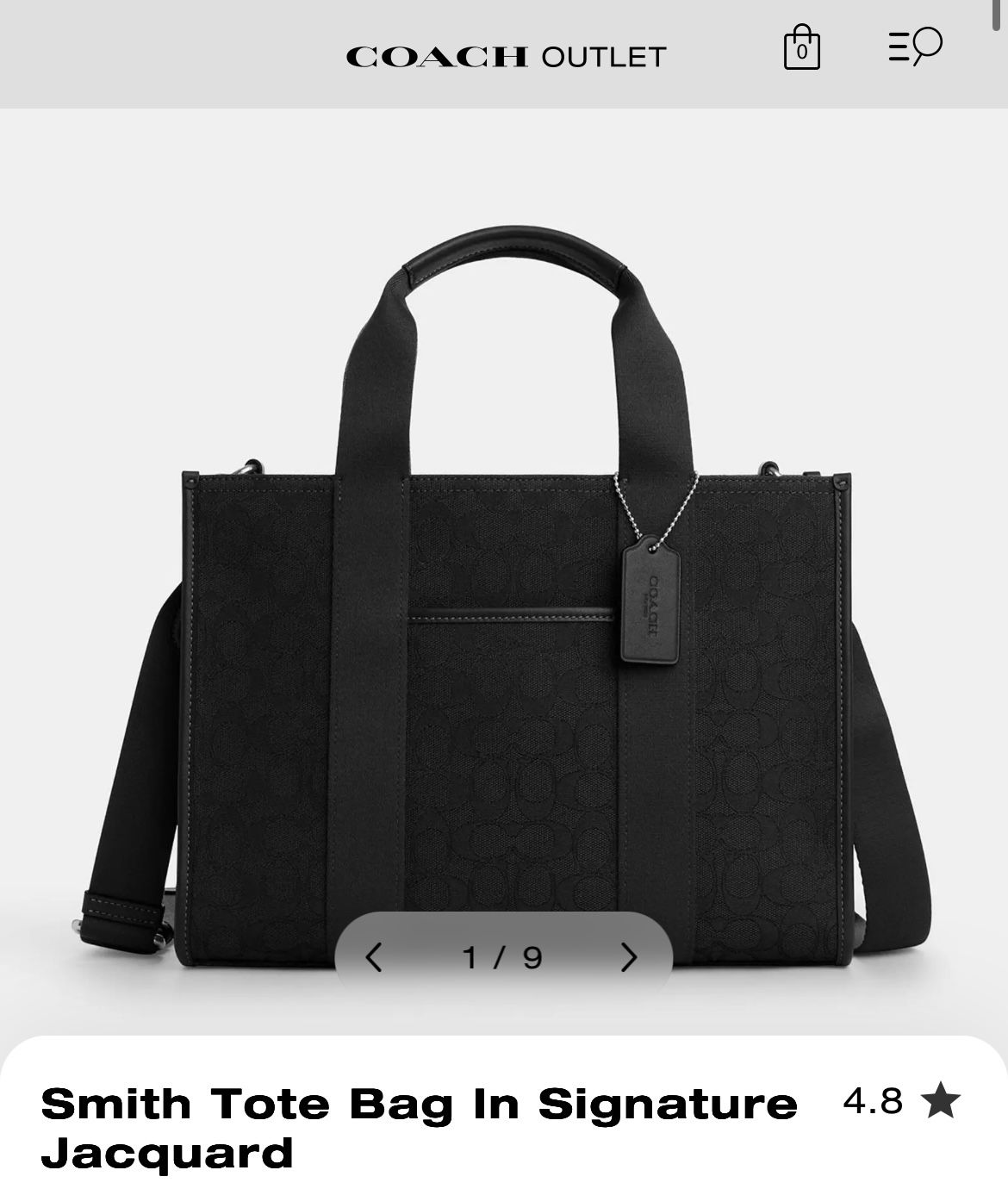 Smith Tote Coach Bag In Signature Jacquard