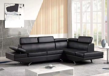 Moderno-Black- Moderno Sectional Sofa Set Black