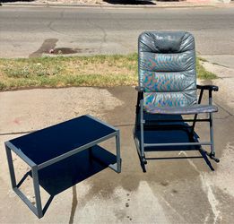 Rocking Camping Chair,// table both $50