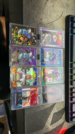 Lot of 8 Holographic Sports Trading Cards