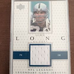 2000 Howie Long Legendary Game Jersey Card