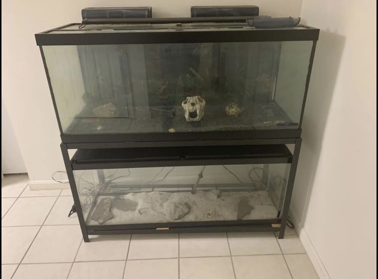 75 Gallon And 50 Gallon With Iron Stand 