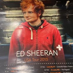 Signed Ed Sheeran Plus Tour Poster