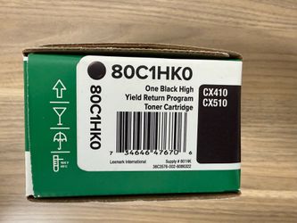 One New Lexmark Replacement Toner/Printer Cartridge 80C1HK0 - Black