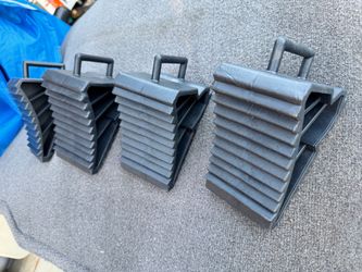 Black Plastic Wheel Chocks Set of 4