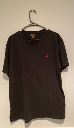 Polo Ralph Lauren Men's Black Classic-Fit V Neck T-Shirt, Size L ***Like New Mint Condition, Never Worn***