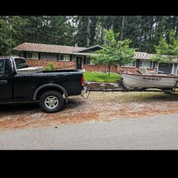 Black F150 4×4 5 Speed Truck ,Trailer And Boat 