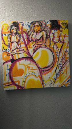 90s Women style Painting