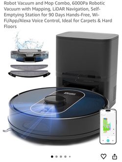 Robot Vacuum and Mop Combo with Self-Emptying Station