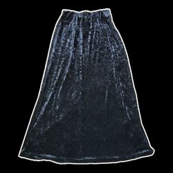 Vintage Black Velvet Maxi Skirt Small