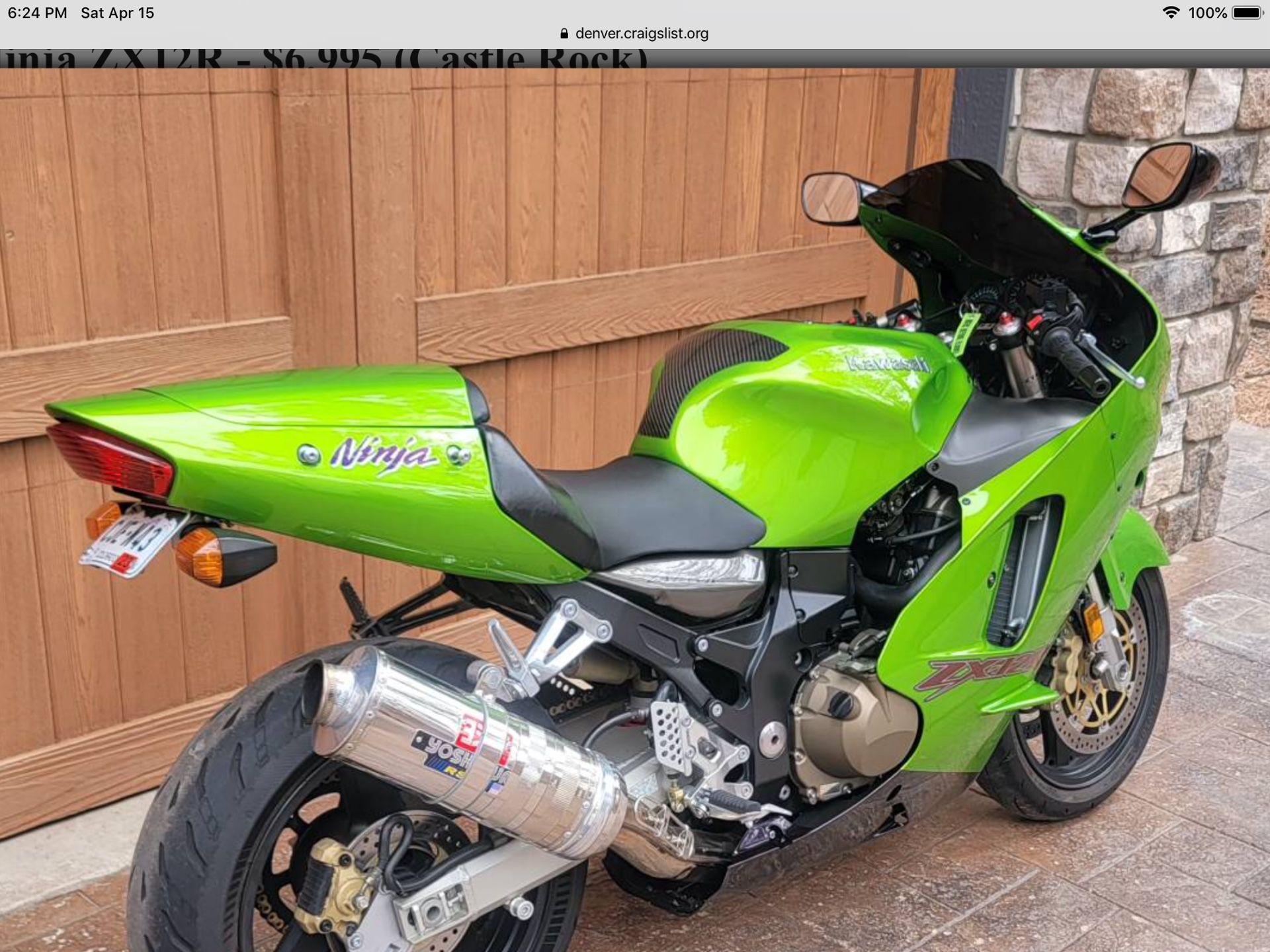 2000 kawasaki zx12r for sale