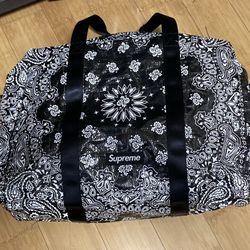 Black Supreme Duffle Bag