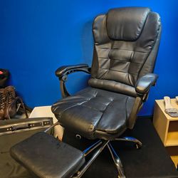 Ergonomic Office Chair, Faux Leather High Back Executive Office Chair with Comfort Lumbar Support Upholstered Linkage Armrest