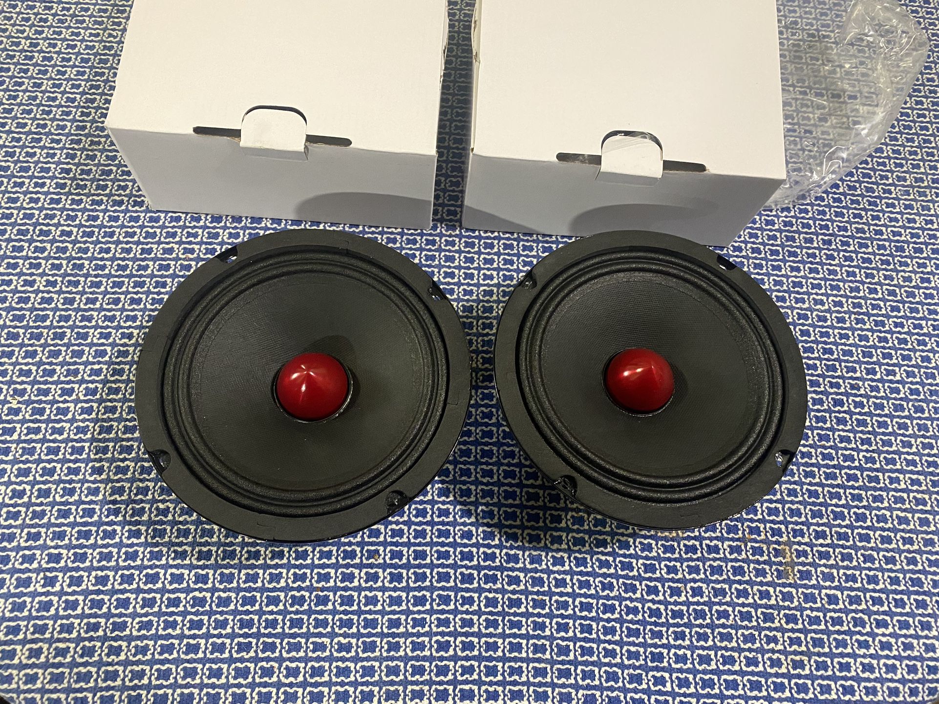 New Pair 6.5” Bullet Midrange Loud Speakers $70 Per Pair