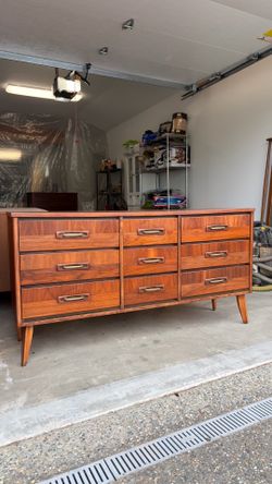 Vintage walnut lowboy dresser