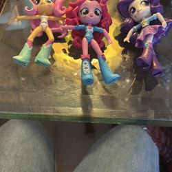 (3) My little Pony Mini Equestria dolls figurines