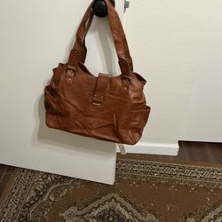 Emilie m elegant light weight brown women’s purse with huge room and pockets for all necessities like new Two side magnet pockets , two big pockets on