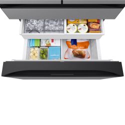 36" Bespoke 29 cu. ft. 4-Door French Door Refrigerator with Dual Auto Ice Maker with Sphere Ice & Inner Beverage Center in Stainless Steel Design •