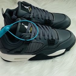 Air Jordan 4 “Orewood Thunder / Shadow Grey” Retro Sneakers – Dark Grey & Black Classic Basketball Shoes