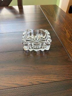Cristal d'Arques 24% Lead Crystal Square Trinket Dish / Ashtray