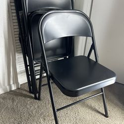 4 Metal Folding Chairs 