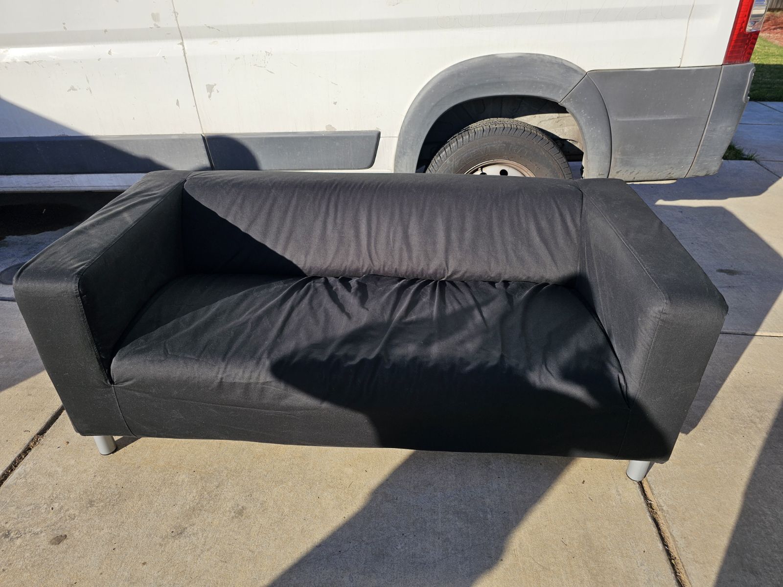 Ikea sofa/couch Black W/ Removable cover/smoke free