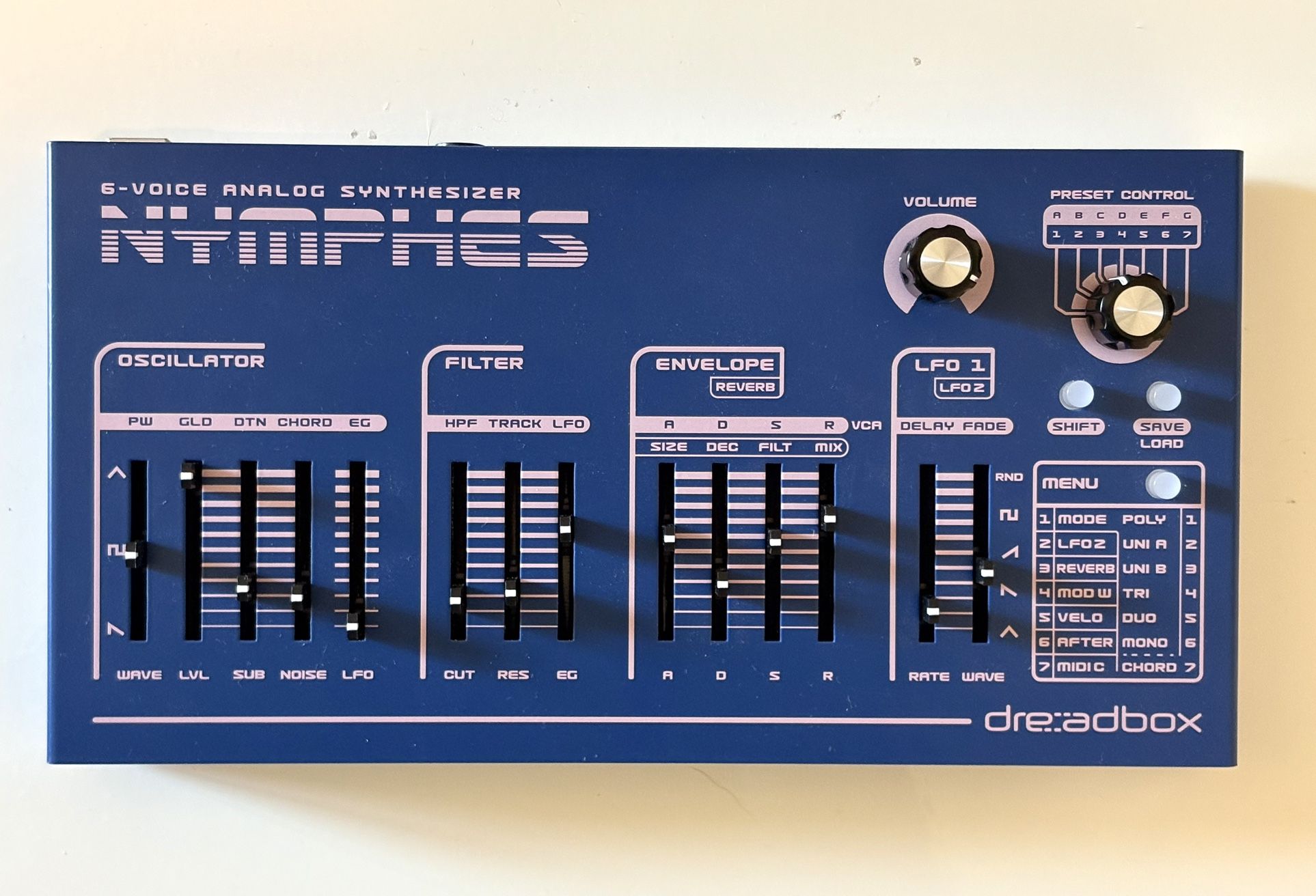 Dreadbox Nymphes 6 Voice Analogue Synth