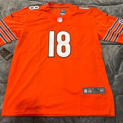 Chicago Bears Orange Jersey #18 Caleb Williams Size XL 