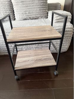 Rolling Utility Cart / Side Table – Good Condition