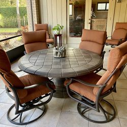 Patio Style Large Table And Chairs
