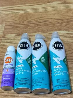 3 Stem Kills Flies Mosquitoes Gnats And 1 OFF! Spray