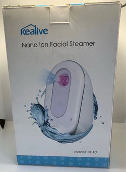 Nano Ionic Home SPA Facial Steamer, NanoSteamer Humidifier, Unclogs Pores, Blackheads, Spa Quality. White, MODEL BE-F3, NEW