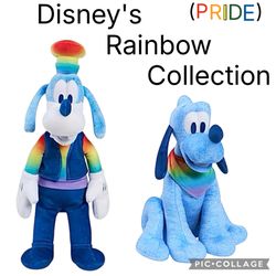 Just Play Disney Standard Pride Goofy & Pluto Plush Stuffed Animal 