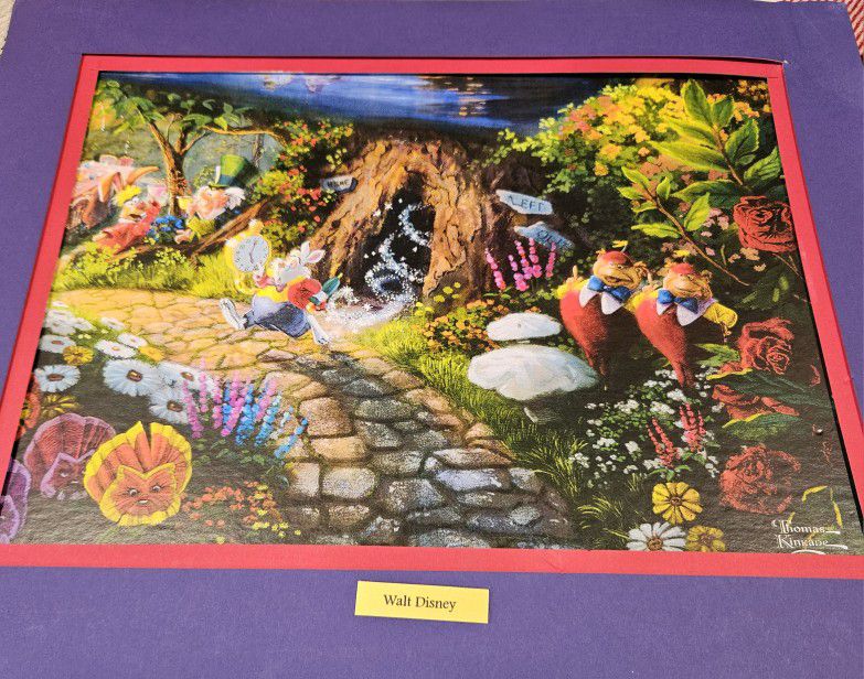 Thomas Kinkade Disney Alice In Wonderland - Art Print