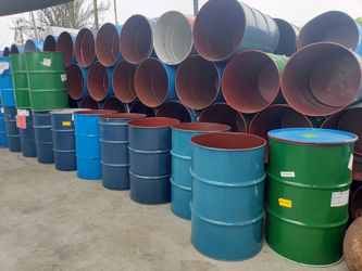 55 GALLON METAL BARRELS 