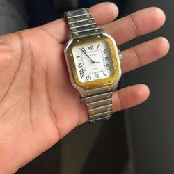 Plain 2 Tone Cartier Watch 