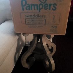 NEW PAMPERS SWADDLERS BIG BOX OF DIAPERS 